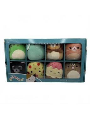 Squishmallows 5" 8 Pack Cactus Elephant Pizza-Slice Cat Armadillo Sundae Tiger